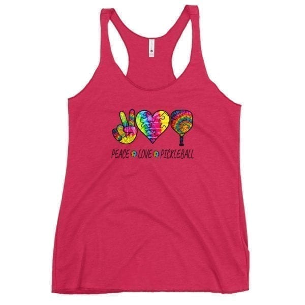 click to buy this Peace love pickleball tank for women.