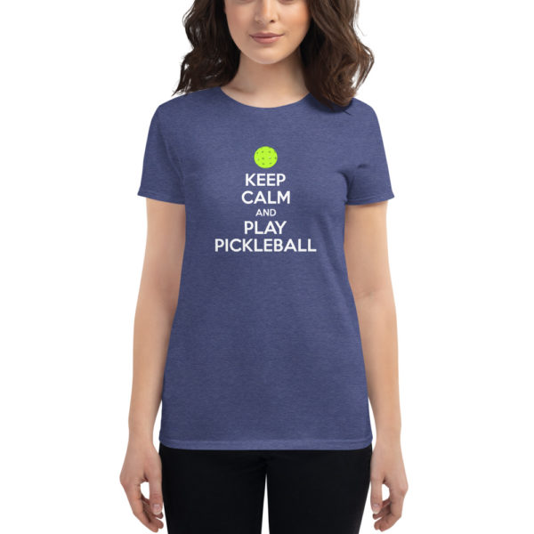 click to buy Keep Calm and Play Pickleball Women's Tee