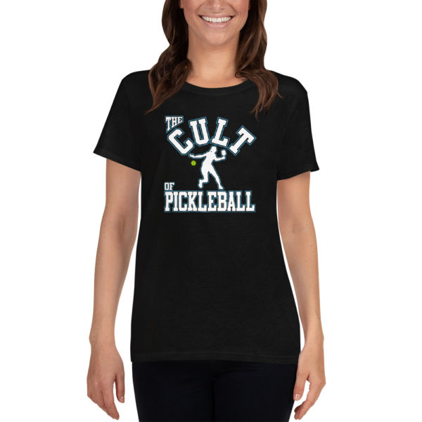 click to buy Women's Cult of Pickleball T-Shirt